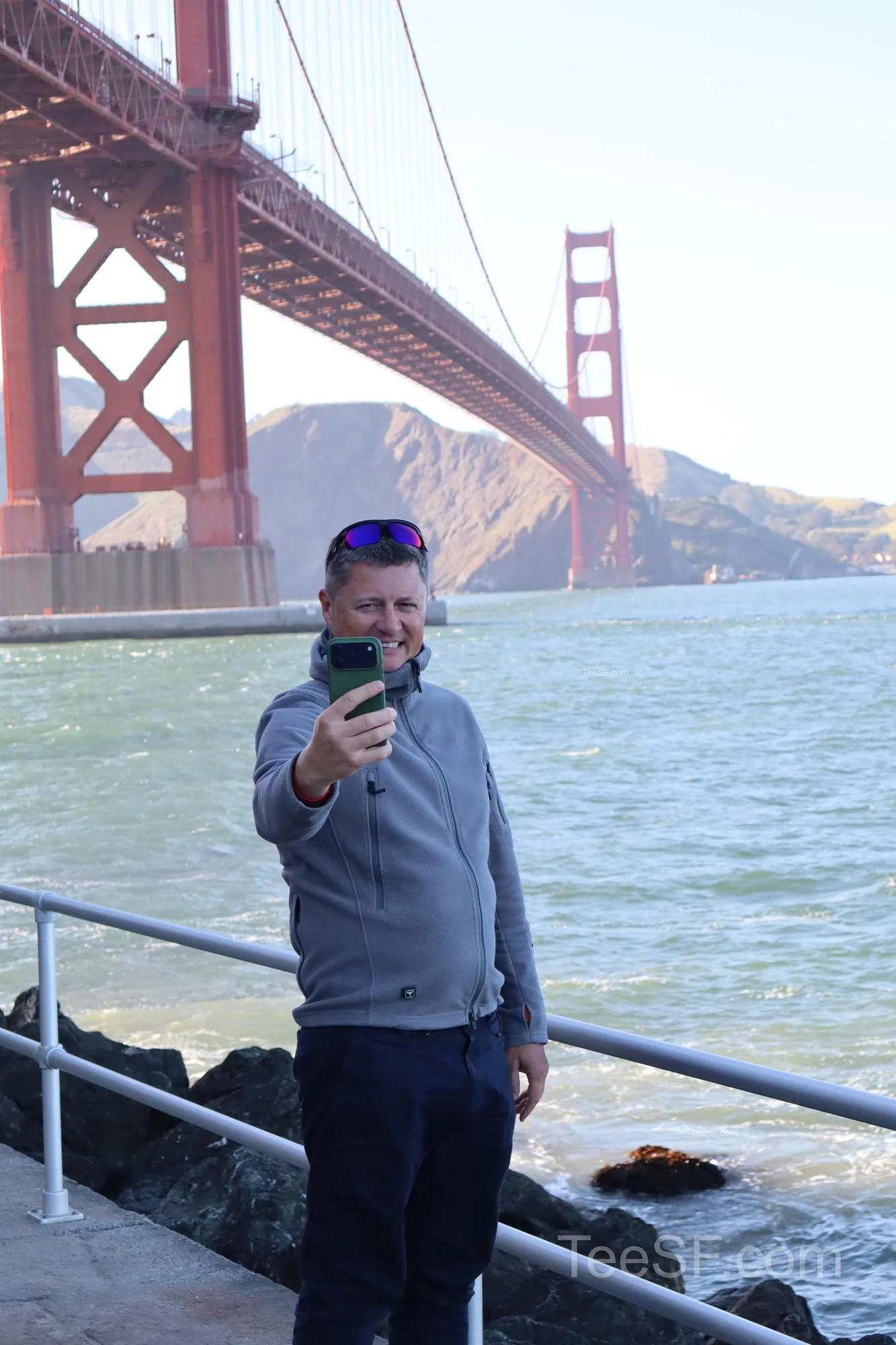 golden Gate Bridge Waterfront Portrait during a Stripe Sessions 2026 visit in San Francisco.